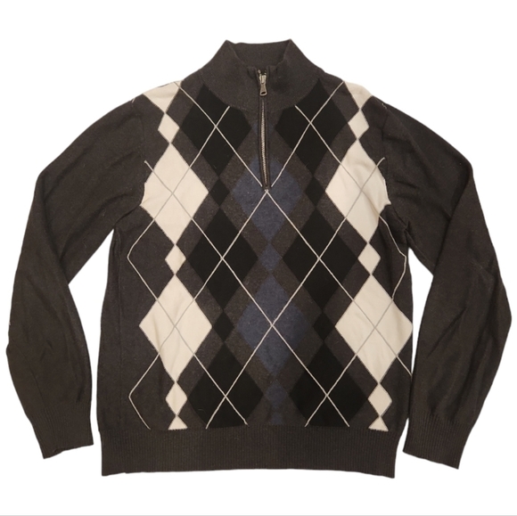 BKE Other - BKE Slim Fit Quarter Zip Argyle Sweater
